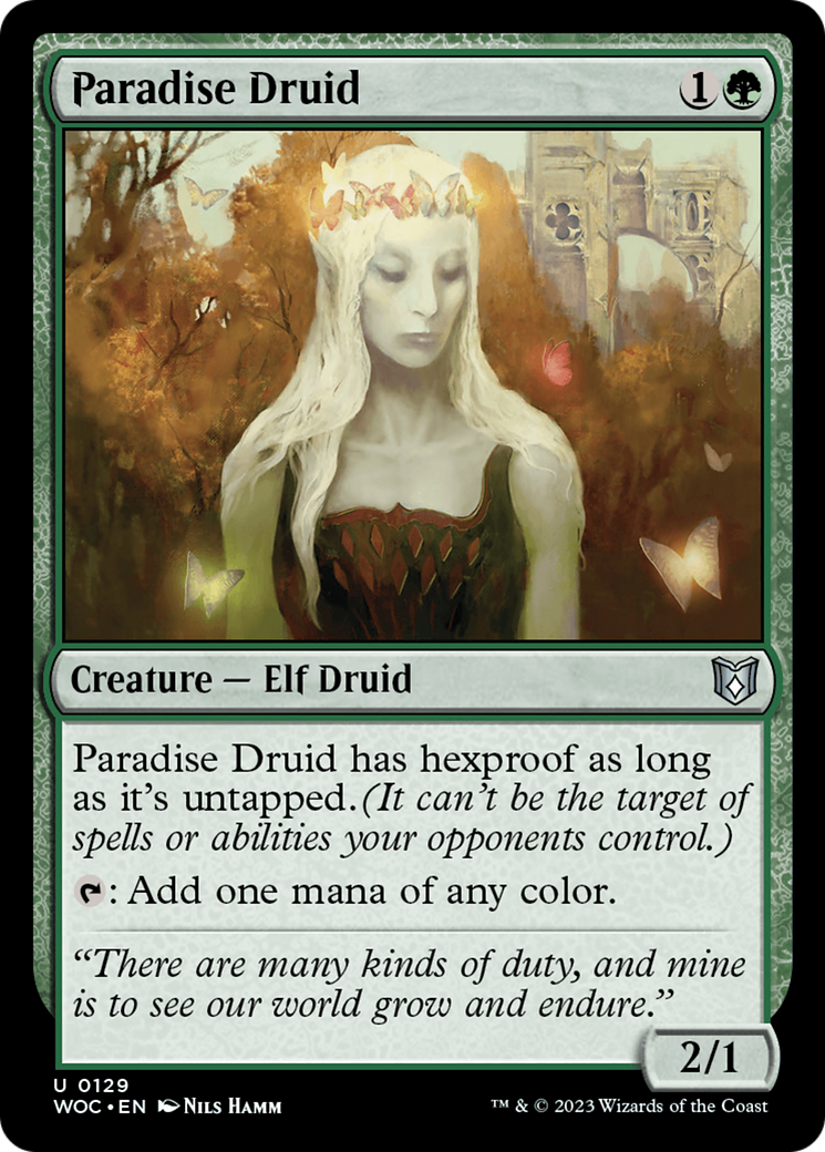 Paradise Druid (129) - Wilds of Eldraine Commander