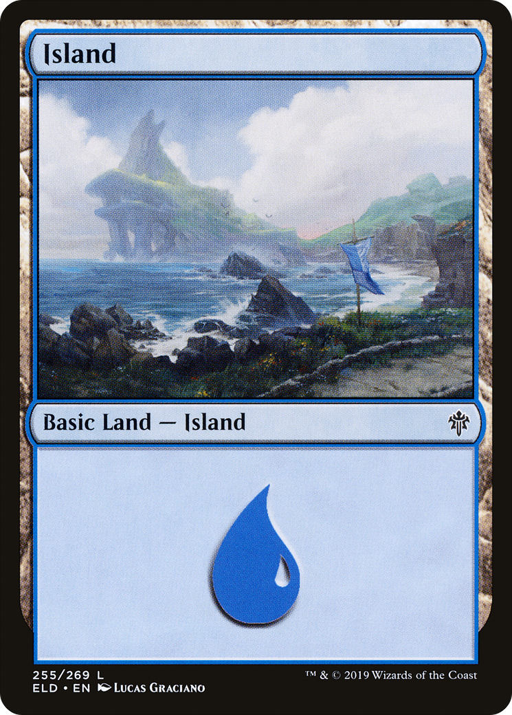 Island (255) Foil - Throne of Eldraine