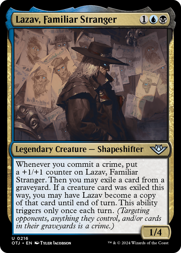 Lazav, Familiar Stranger (216) Foil - Outlaws of Thunder Junction