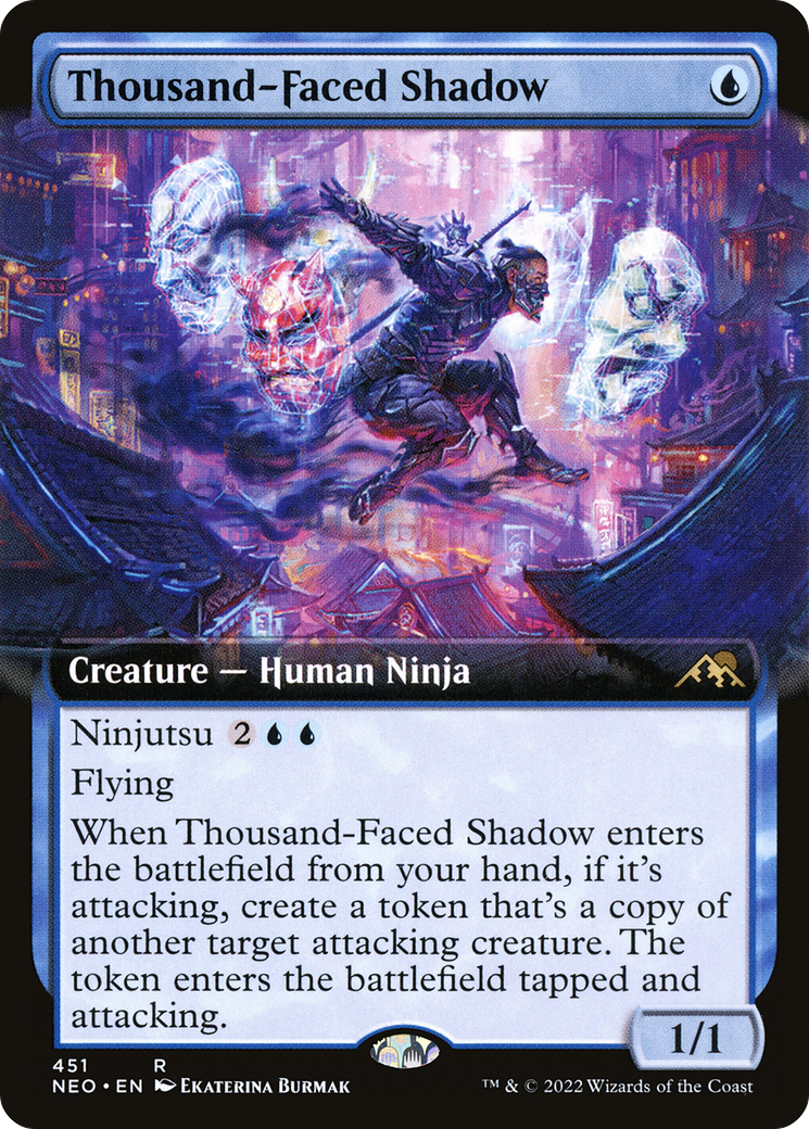 Thousand-Faced Shadow (Extended Art) (451) Foil - Kamigawa: Neon Dynasty