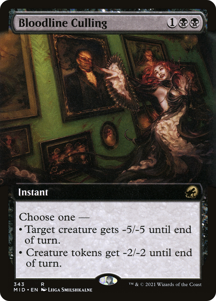 Bloodline Culling (Extended Art) (343) Foil - Innistrad: Midnight Hunt