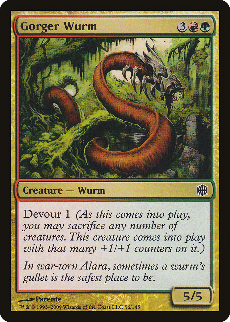 Gorger Wurm (056) Foil - Alara Reborn