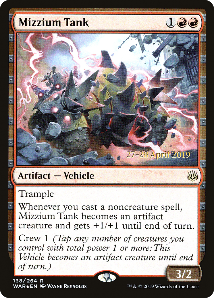 Mizzium Tank (138s) Foil - War of the Spark Promos