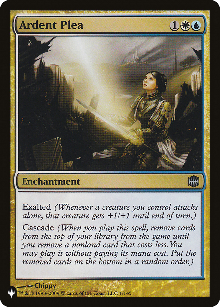 Ardent Plea (ARB-1) - The List