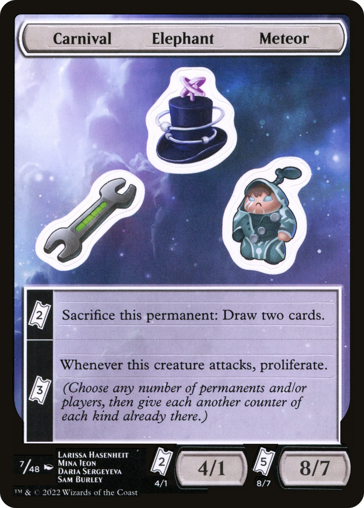 Carnival Elephant Meteor (007) - Unfinity Sticker Sheets