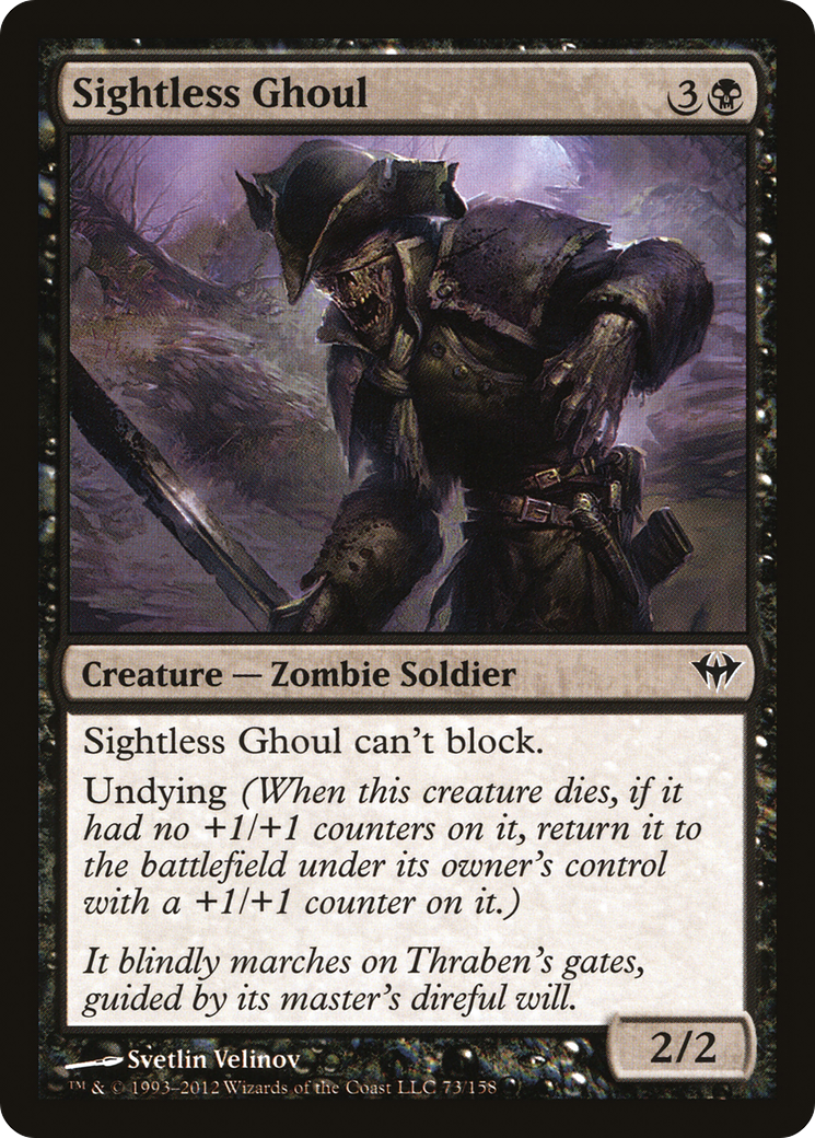 Sightless Ghoul (073) Foil - Dark Ascension