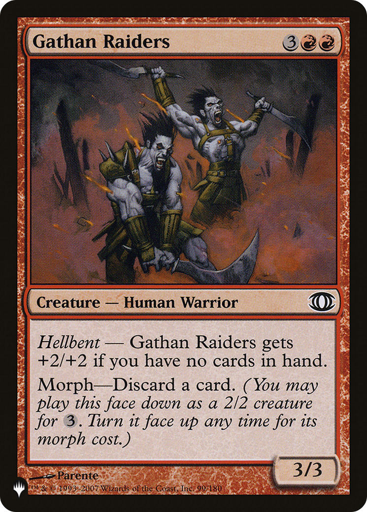 Gathan Raiders (FUT-99) - The List