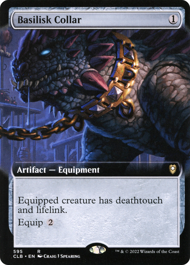 Basilisk Collar (Extended Art) (595) Foil - Commander Legends: Battle for Baldur's Gate