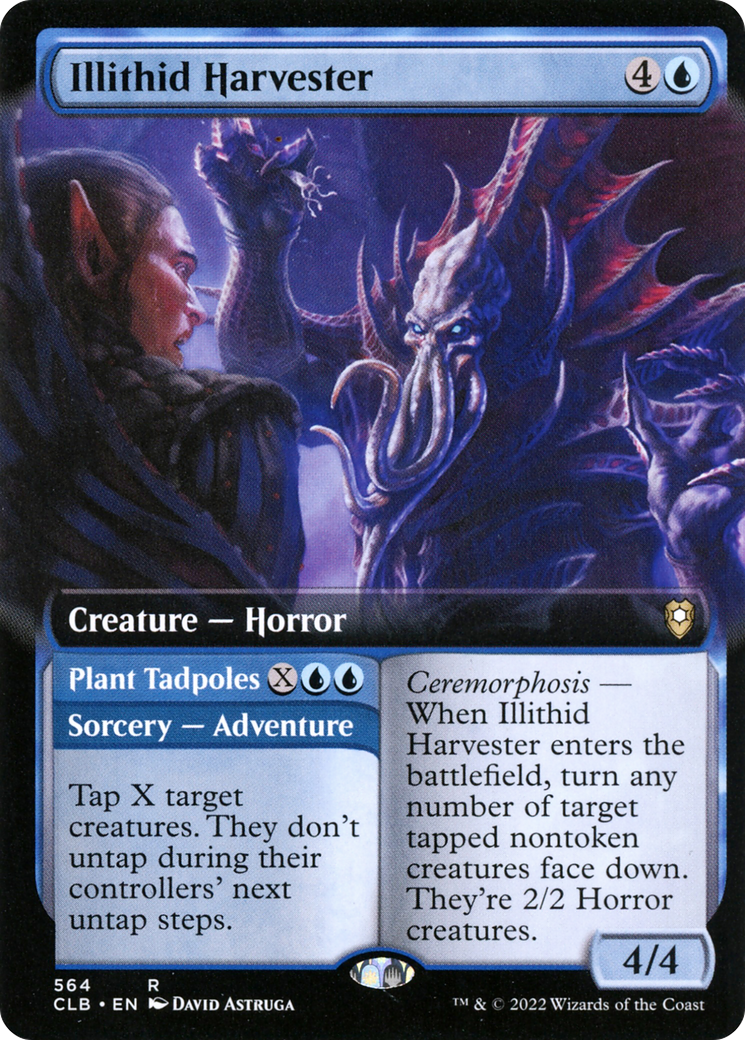 Illithid Harvester // Plant Tadpoles (Extended Art) (564) Foil - Commander Legends: Battle for Baldur's Gate