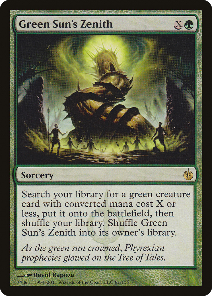 Green Sun's Zenith (081) Foil - Mirrodin Besieged