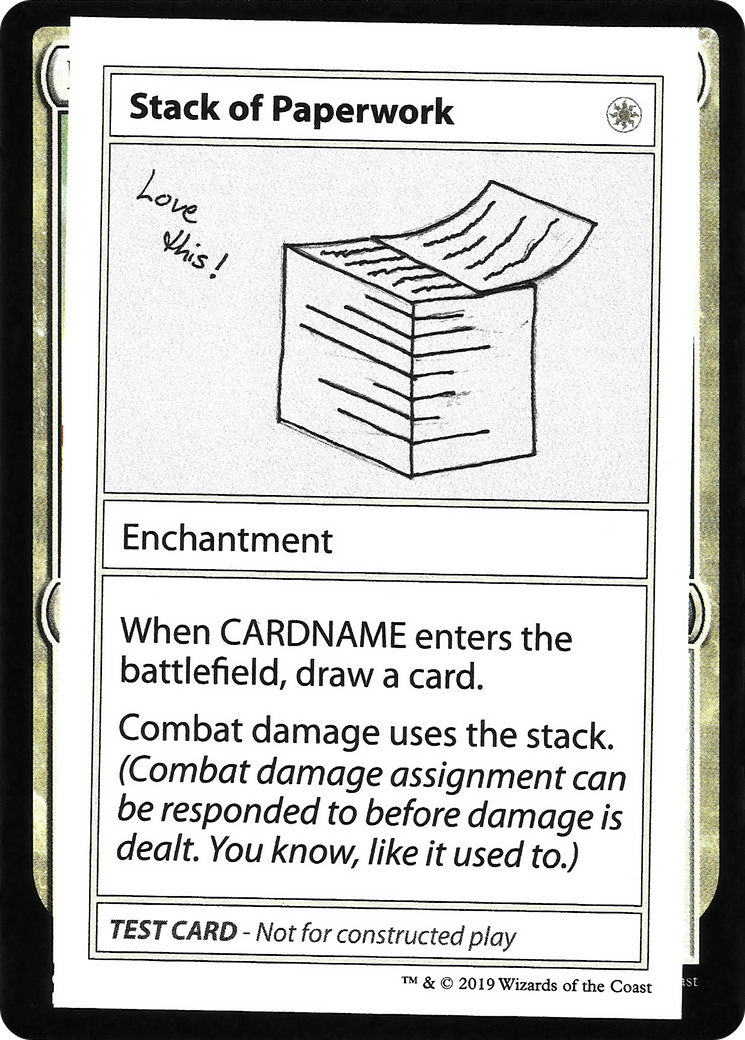 Stack of Paperwork (No PW Symbol) - Mystery Booster Playtest Cards 2021