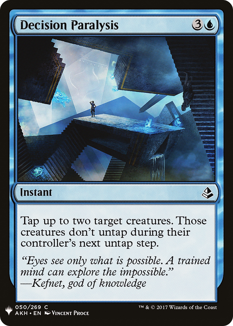 Decision Paralysis (AKH-50) - The List