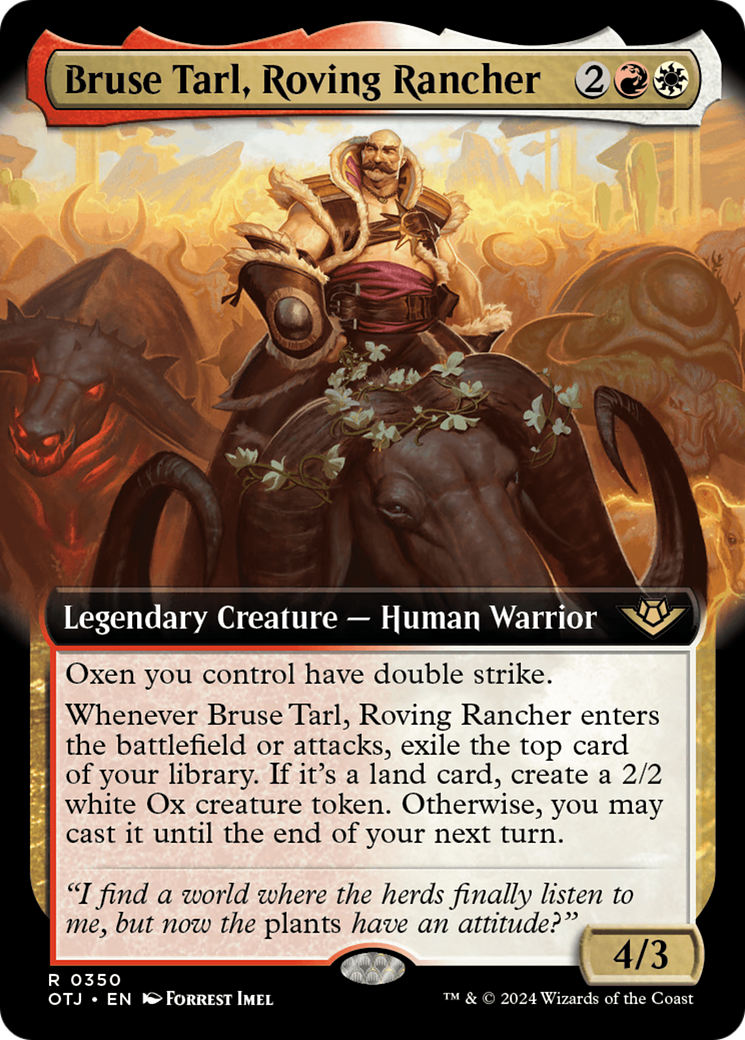 Bruse Tarl, Roving Rancher (Extended Art) (350) Foil - Outlaws of Thunder Junction