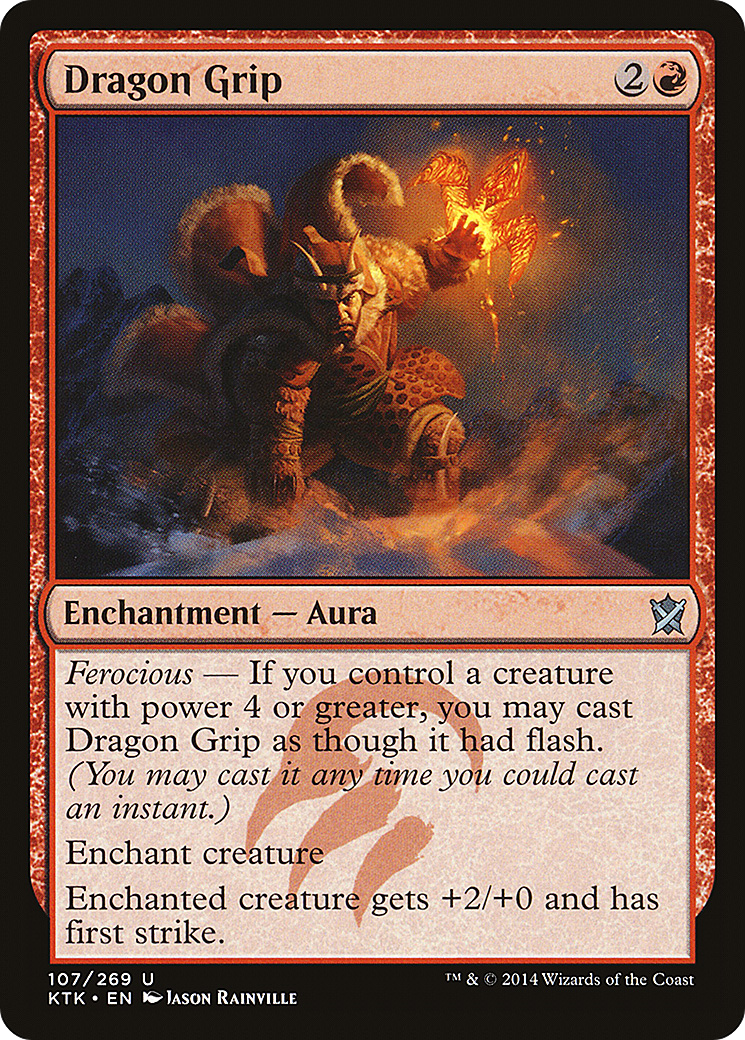 Dragon Grip (107) Foil - Khans of Tarkir