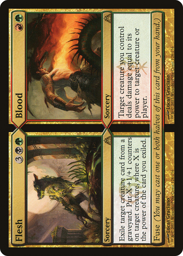Flesh // Blood (128) Foil - Dragon's Maze