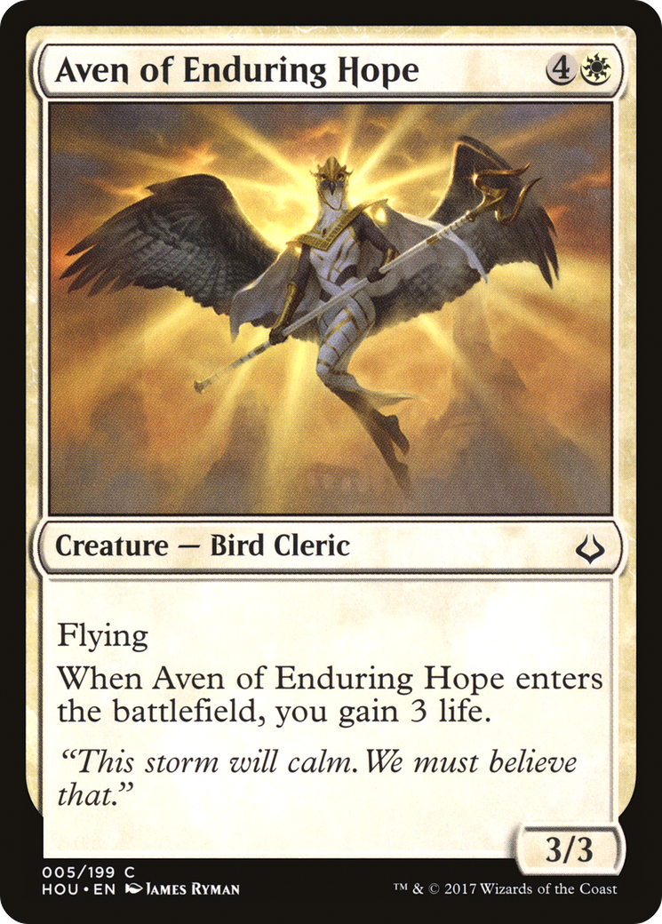 Aven of Enduring Hope (005) Foil - Hour of Devastation