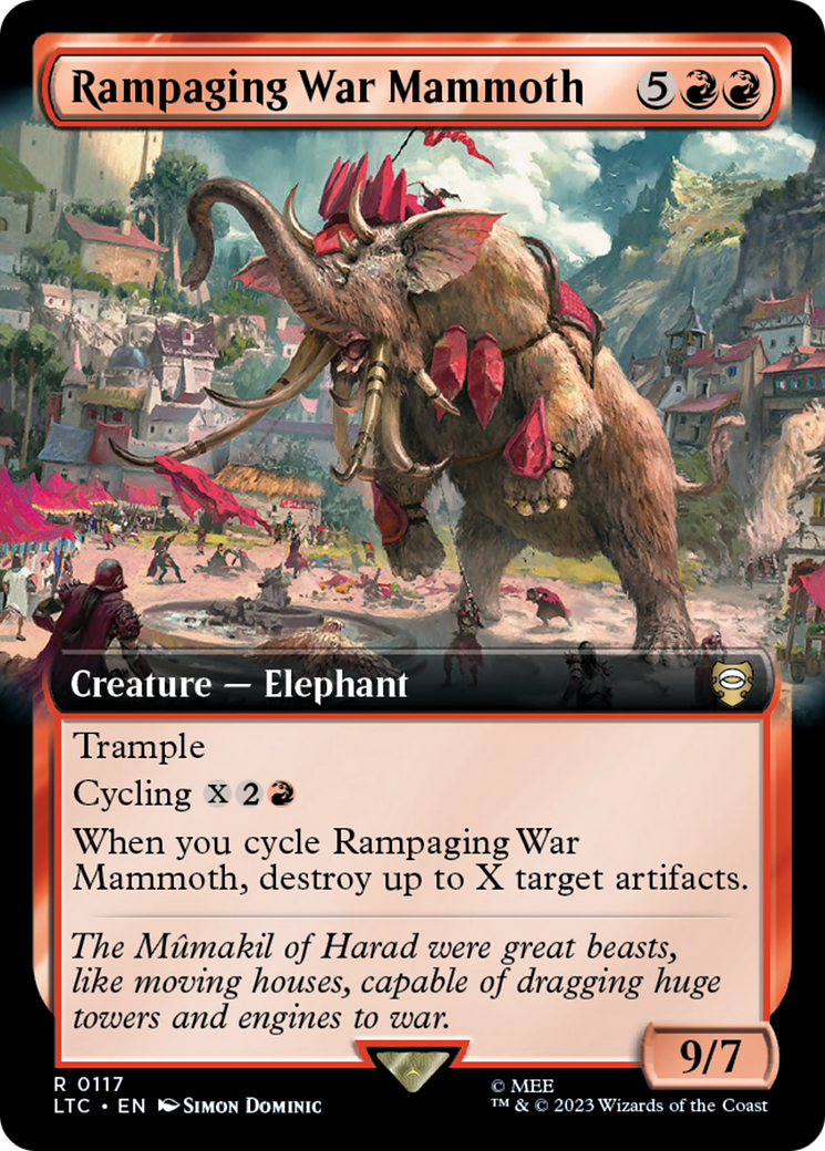 Rampaging War Mammoth (Extended Art) (117) - Tales of Middle-earth Commander