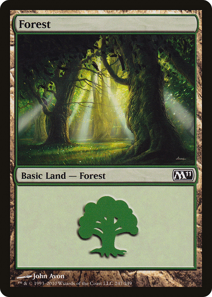 Forest (247) Foil - Magic 2011
