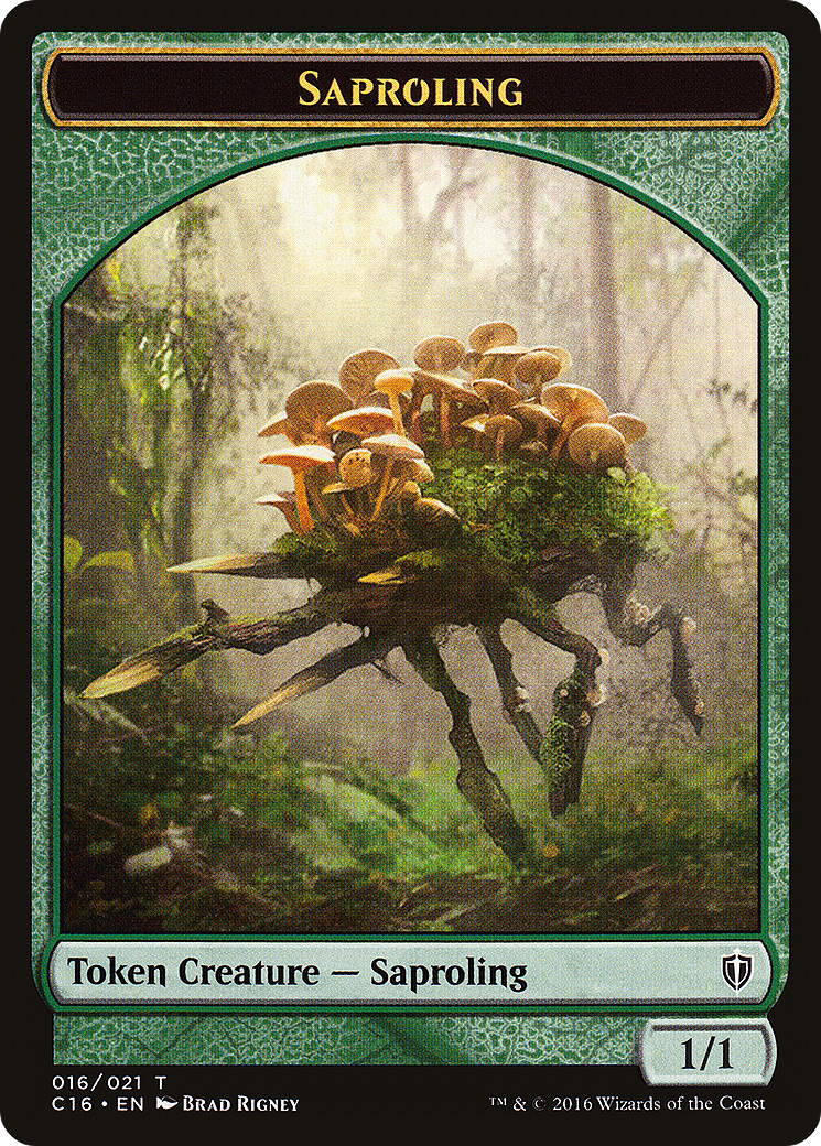 Saproling (016) // Spirit (006) Double-Sided Token (16 // 6) - Commander 2016 Tokens