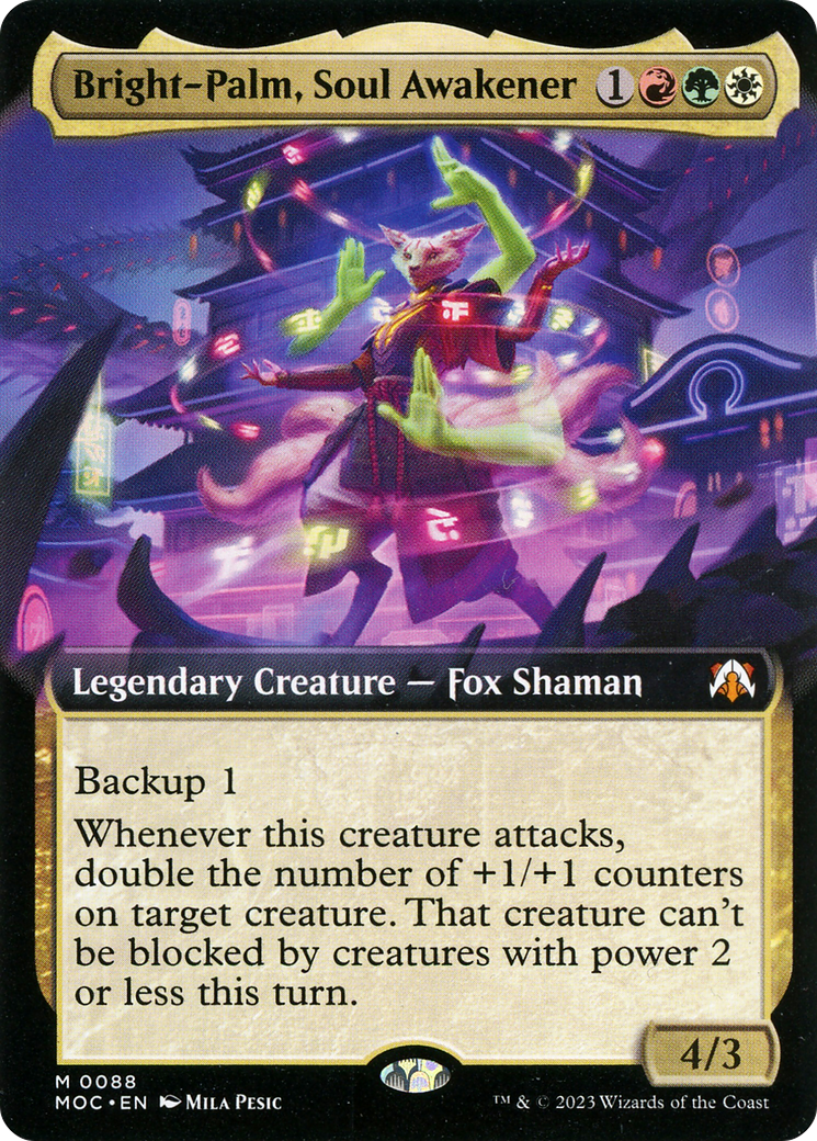 Bright-Palm, Soul Awakener (Extended Art) (088) Foil - March of the Machine Commander