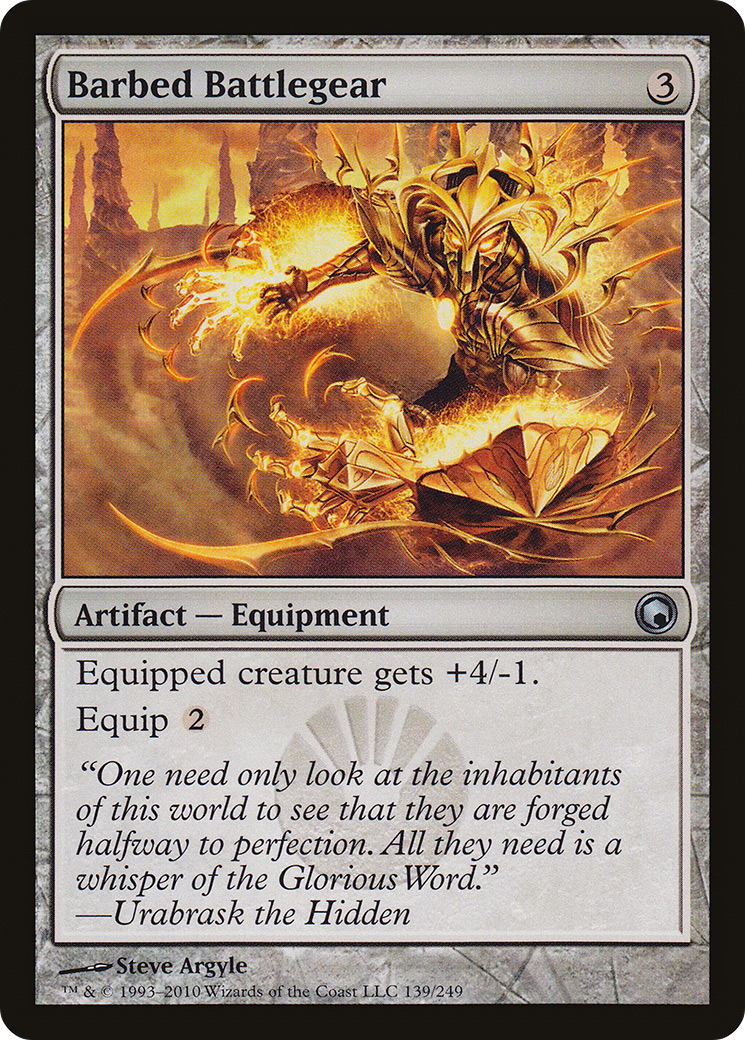 Barbed Battlegear (139) - Scars of Mirrodin