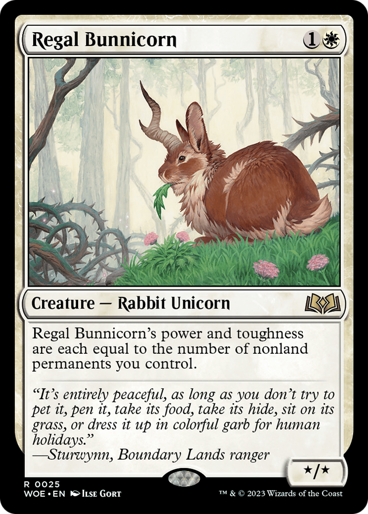 Regal Bunnicorn (025) Foil - Wilds of Eldraine