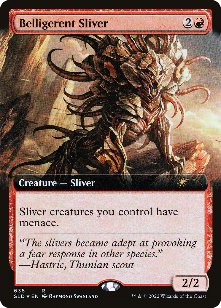 Belligerent Sliver (Extended Art) (636) Foil - Secret Lair Drop