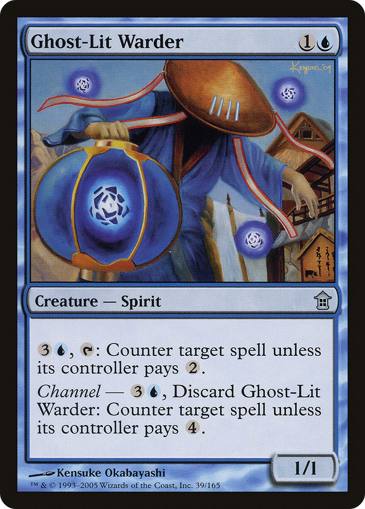 Ghost-Lit Warder (039) - Saviors of Kamigawa