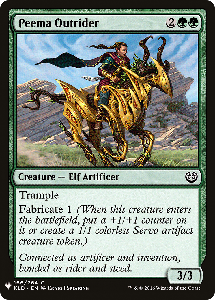 Peema Outrider (KLD-166) - The List