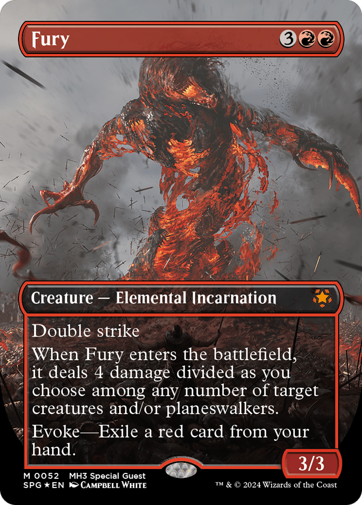 Fury (Borderless) (Textured Foil) (052) Foil - Special Guests