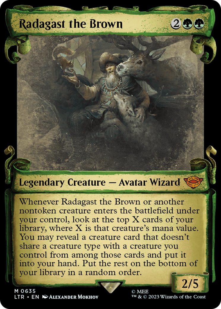 Radagast the Brown (Showcase Scrolls) (Showcase) (635) Foil - The Lord of the Rings: Tales of Middle-earth