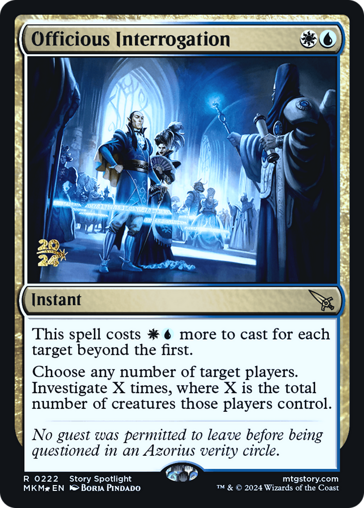 Officious Interrogation (222) Foil - Murders at Karlov Manor Promos