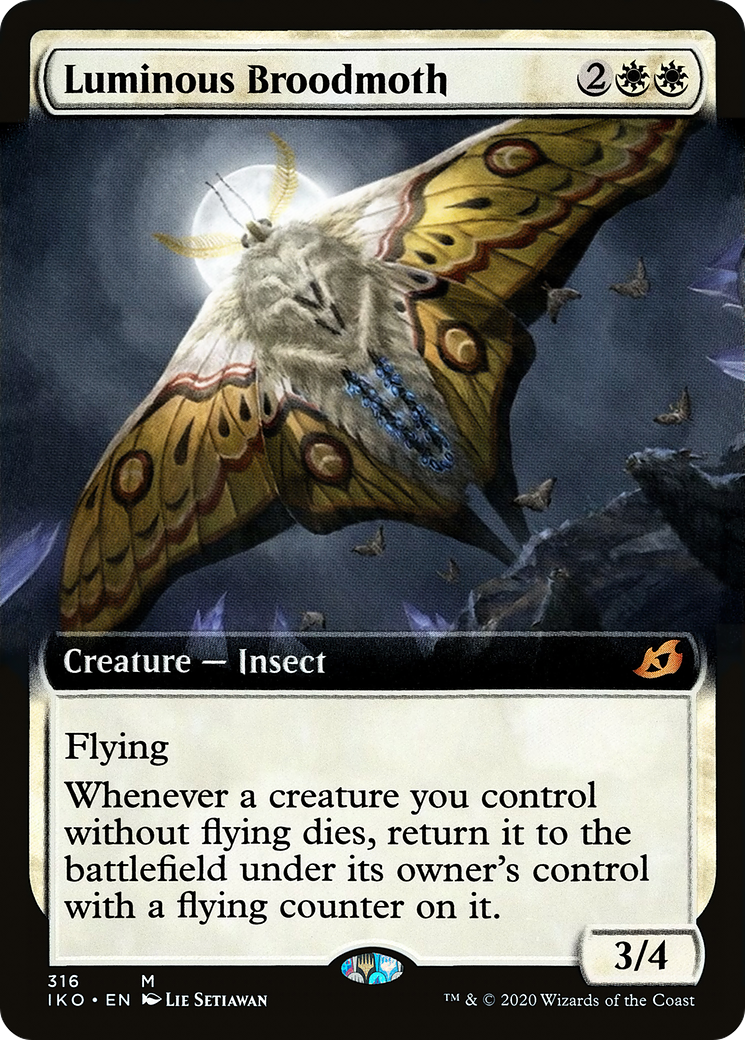 Luminous Broodmoth (Extended Art) (316) Foil - Ikoria: Lair of Behemoths