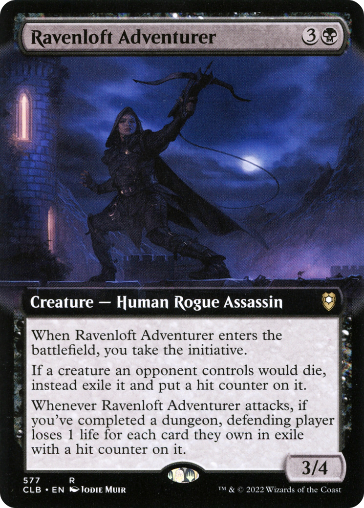 Ravenloft Adventurer (Extended Art) (577) Foil - Commander Legends: Battle for Baldur's Gate