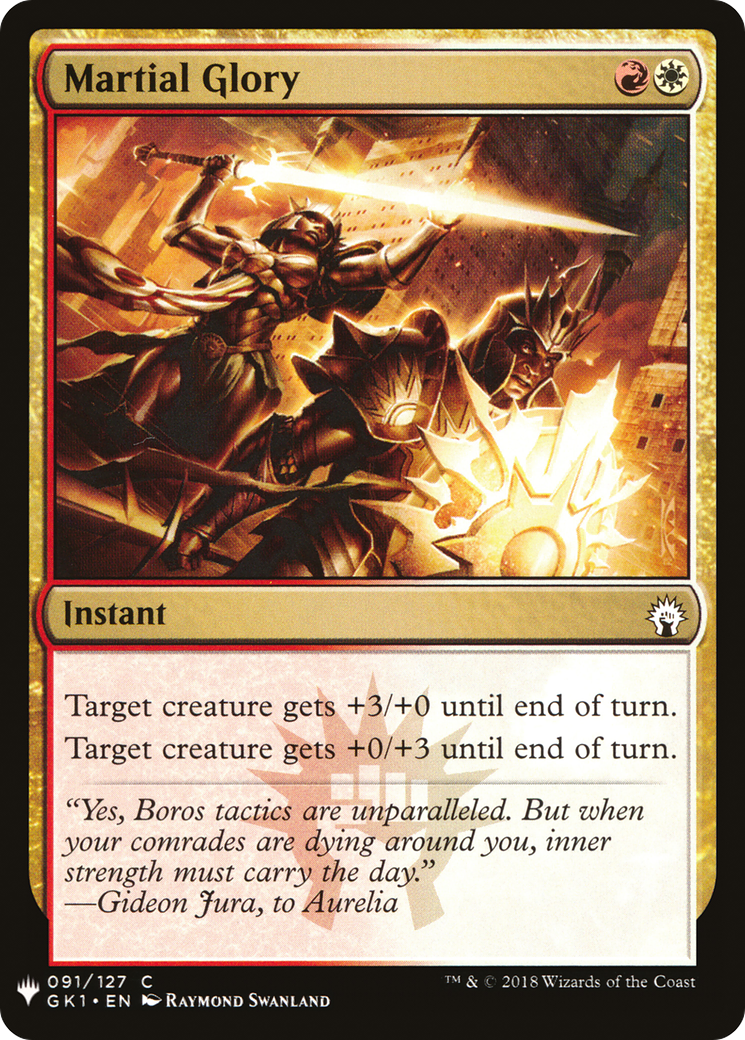 Martial Glory (GK1-91) - The List