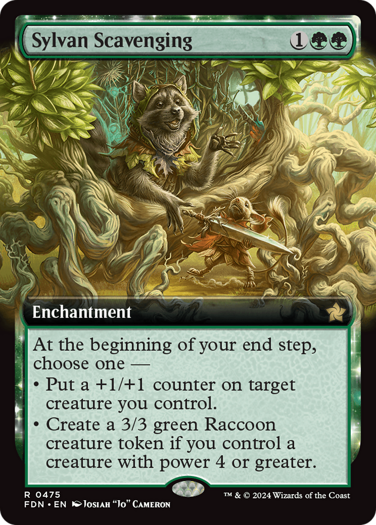 Sylvan Scavenging (Extended Art) (475) Foil - Foundations