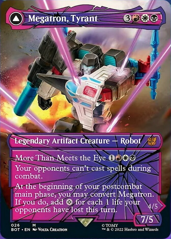 Megatron, Tyrant // Megatron, Destructive Force (Shattered Glass) (026) - Transformers