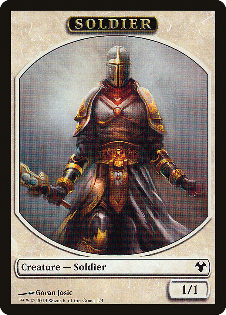 Soldier // Spirit Double-Sided Token (1 // 2) - Modern Event Deck 2014 Tokens