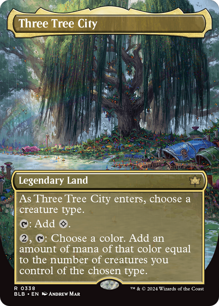 Three Tree City (Borderless) (338) Foil - Bloomburrow