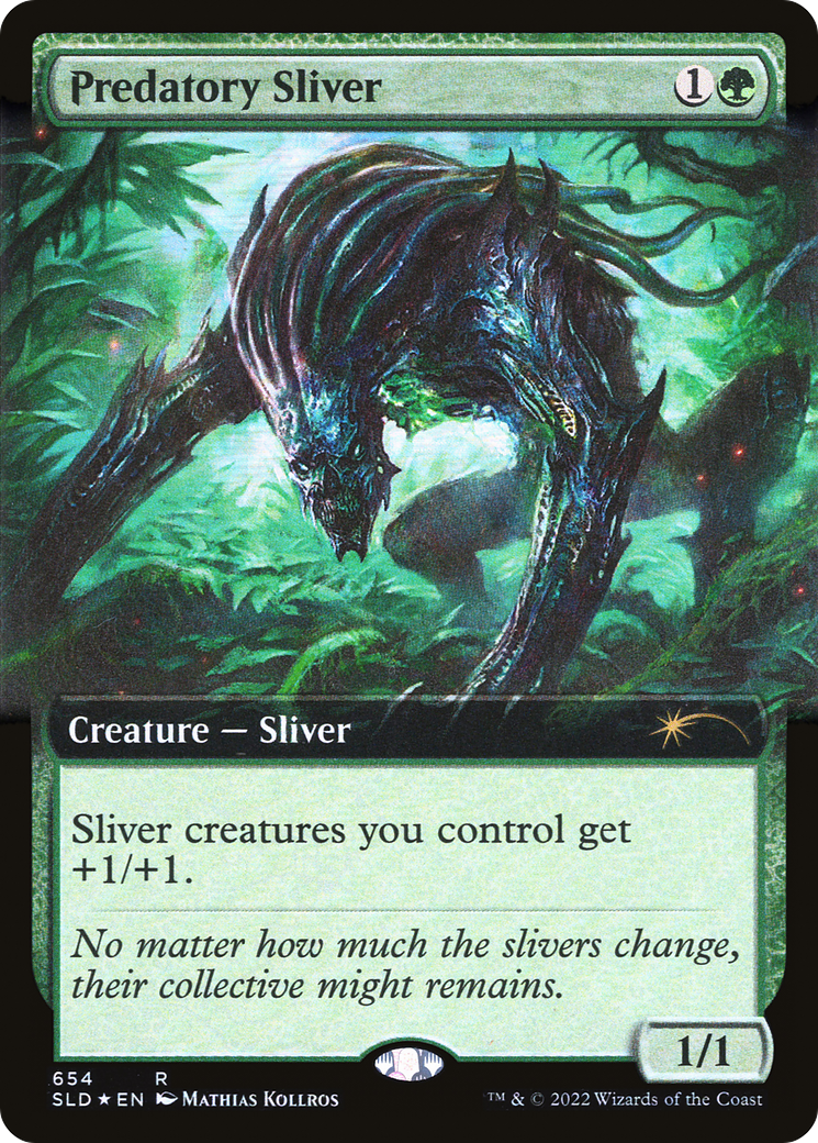 Predatory Sliver (Extended Art) (654) Foil - Secret Lair Drop