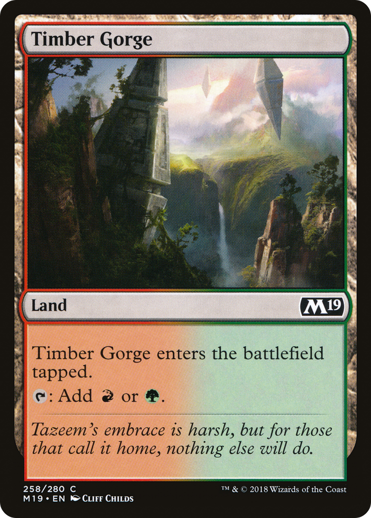 Timber Gorge (258) Foil - Core Set 2019