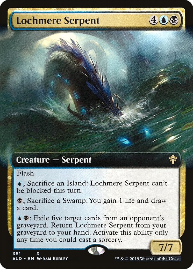 Lochmere Serpent (Extended Art) (381) Foil - Throne of Eldraine
