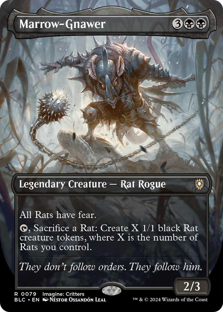 Marrow-Gnawer (Borderless) (079) Foil - Bloomburrow Commander