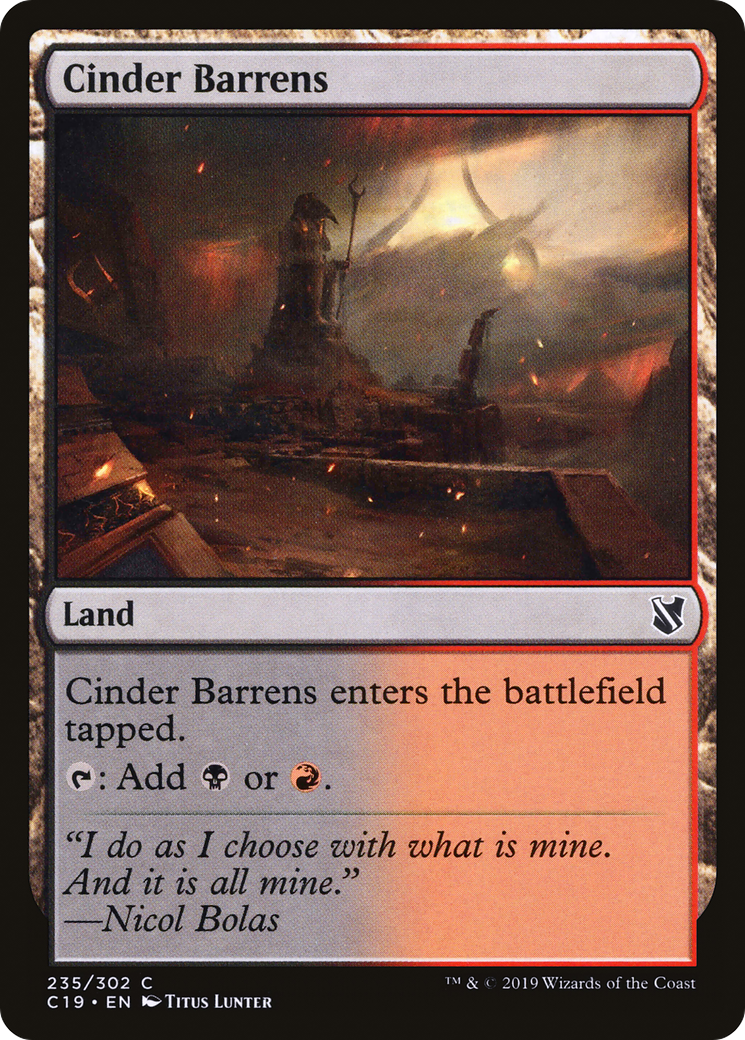 Cinder Barrens (235) - Commander 2019