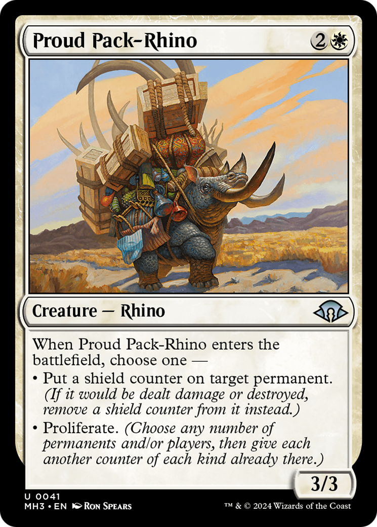 Proud Pack-Rhino (041) Foil - Modern Horizons 3