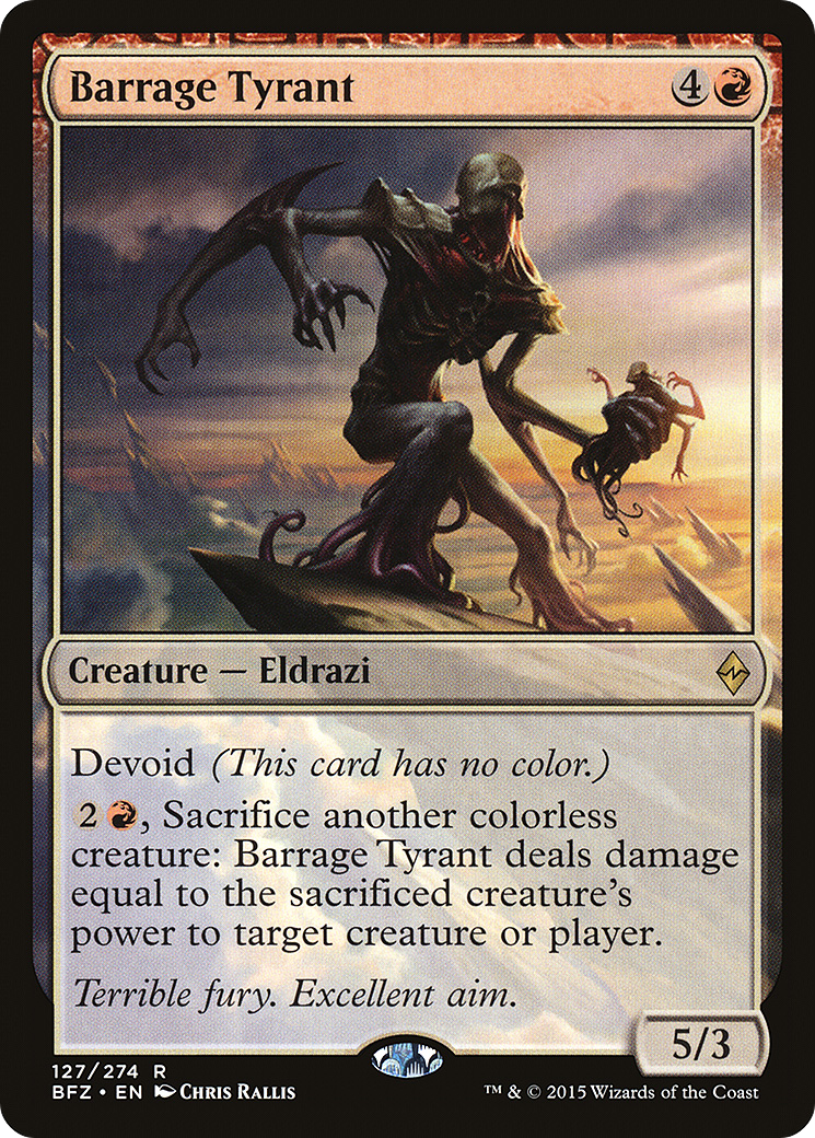 Barrage Tyrant (127) Foil - Battle for Zendikar
