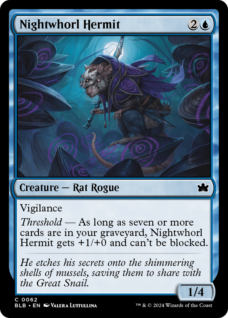 Nightwhorl Hermit (062) Foil - Bloomburrow