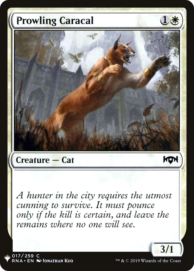 Prowling Caracal (RNA-17) - The List