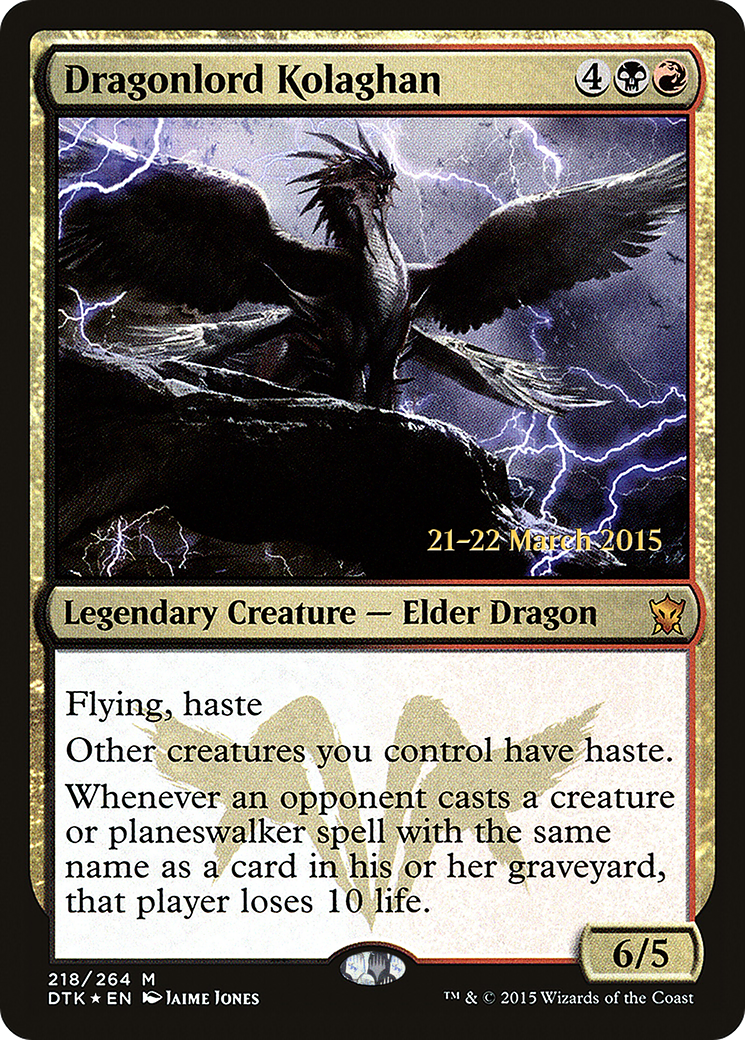 Dragonlord Kolaghan (218s) Foil - Dragons of Tarkir Promos
