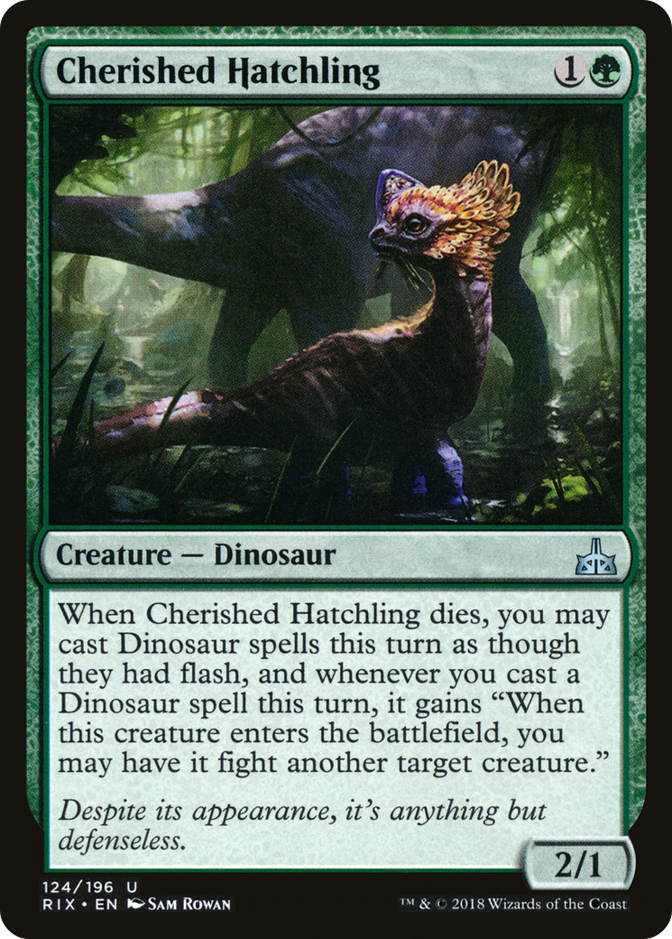 Cherished Hatchling (124) Foil - Rivals of Ixalan